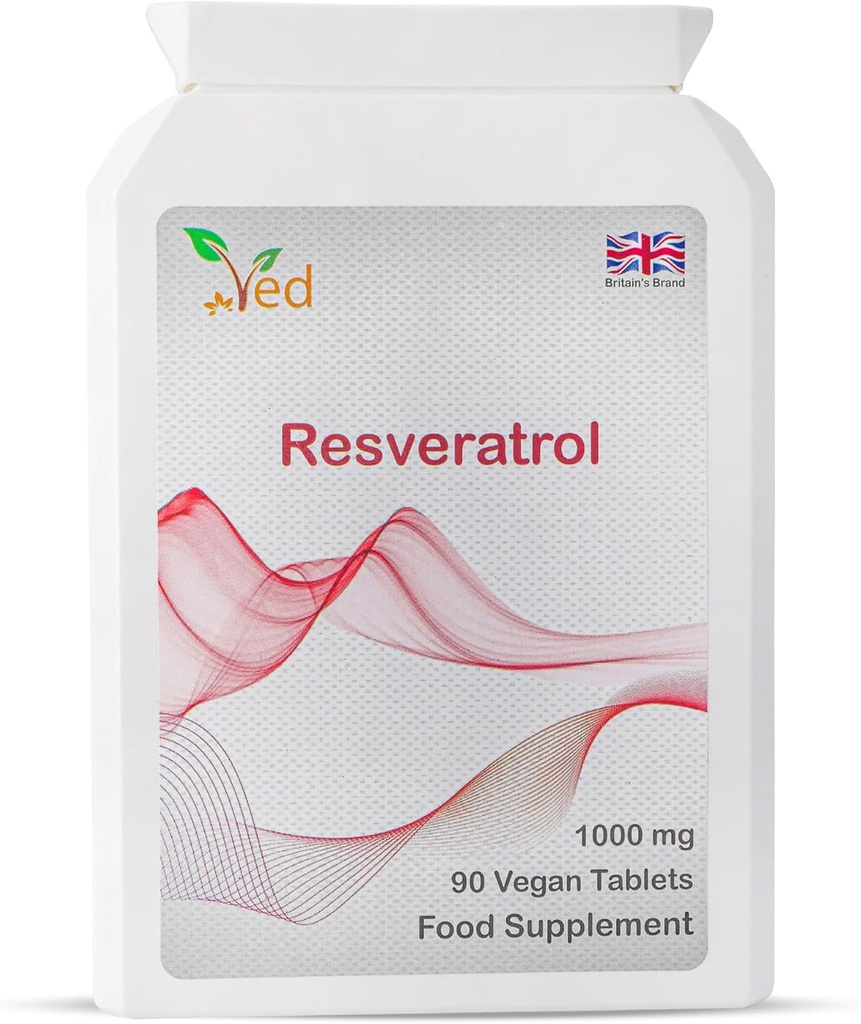 Ved RESVERATROL 1000 mg 90 정제, 유력한 산화제 &는, 노화 방지, 심장 혈관 지원, 병 당 90 일 공급을 승진시킵니다.