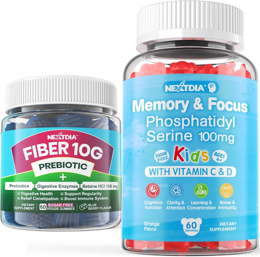 Sugar Free Phosphatidylserine Gummies for Kids + 성인용 섬유 Gummies