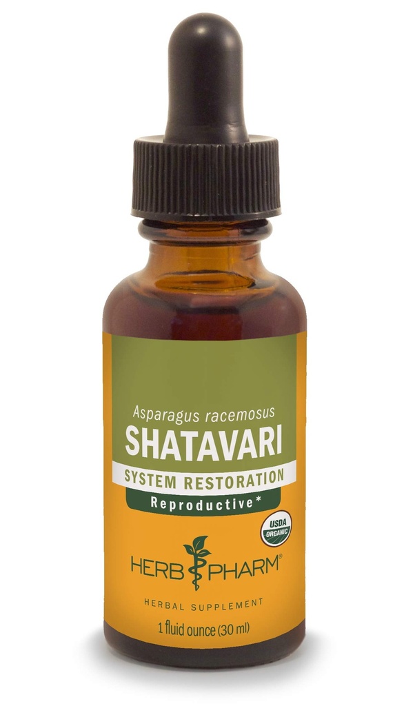허브 Pharm 인증 유기 Shatavari 액체 추출 여성 재생 시스템 지원 - 1 Ounce
