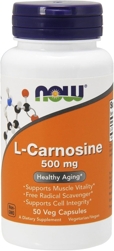 L-Carnosine 500mg - 채식주의자 - 지금 음식 - 50 - VegCap