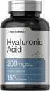 Horbäach Hyaluronic 산 보충교재 | 200 mg | 150의 캡슐 | 비 GMO 및 글루텐 자유로운 보충교재