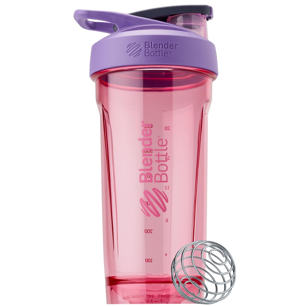 BlenderBottle Sport Shaker Bottle with Wire Whisk, 28-Ounce, Purple - Athletes & Fitness Enthusiasts, Easy Mixing, 내구재 및 경량, Lockable Lid