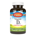 Carlson - 비타민 D3, 2500 IU (62.5 mcg), 면역 지원, 뼈 건강, 근육 건강, Cholecalciferol, 비타민 D 보충교재, 비타민 D3 연약한 젤, 150 Softgels