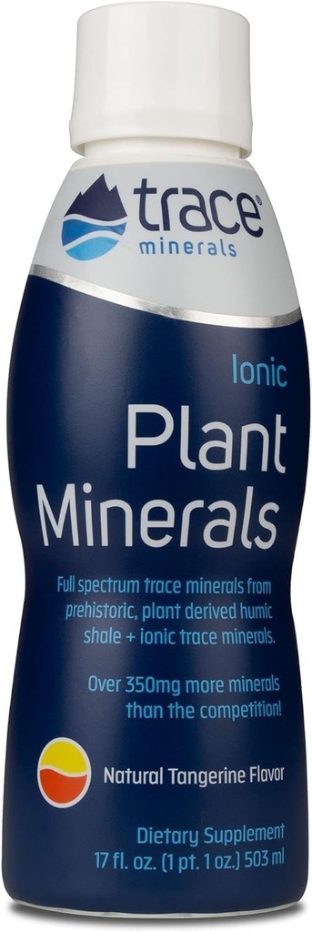 Trace Minerals | Liqiud Ionic Plant Minerals | Dietary Supplement | 공인 채식주의자, 비 GMO, 글루텐 무료, BPA 무료, 제3자 시험 | Tangerine | 17 Fl Oz