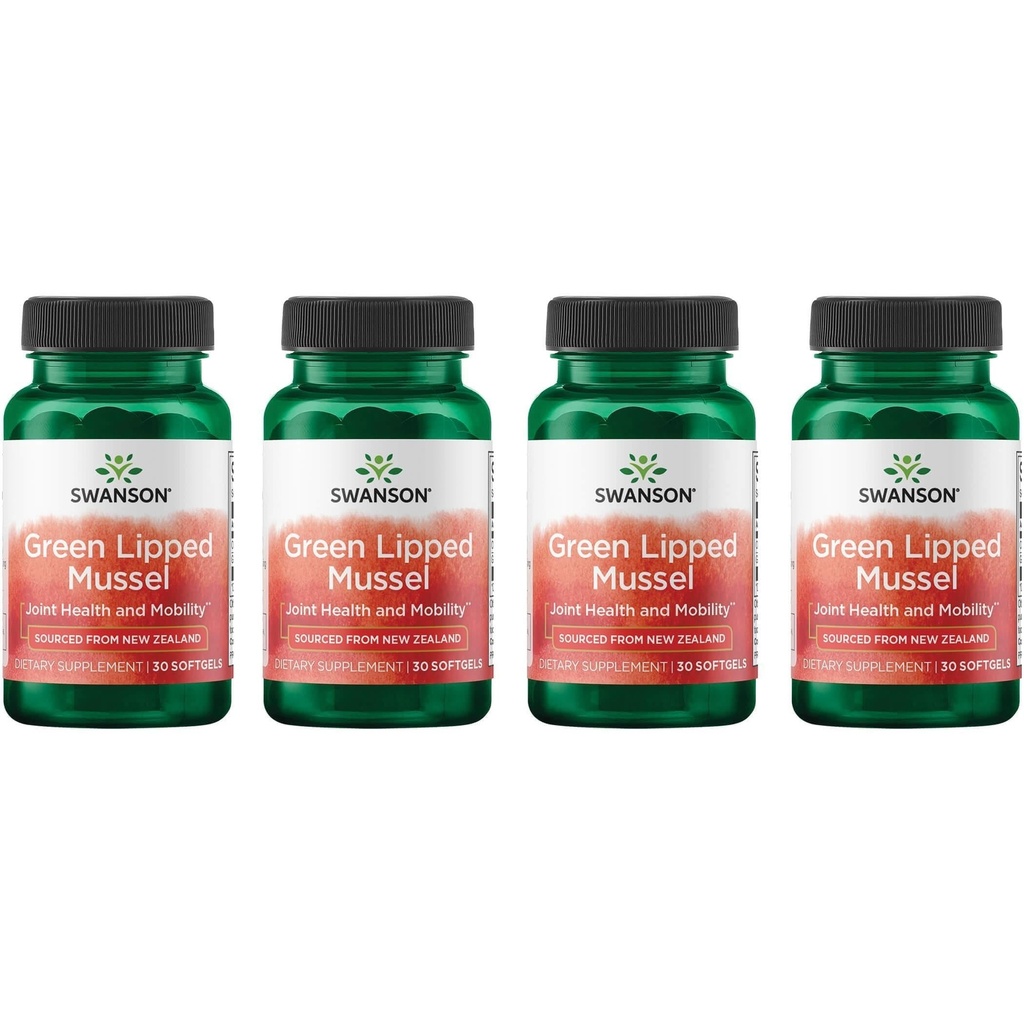 Swanson 뉴질랜드 녹색 Lipped Mussel 기름 30 Sgels (4 팩)