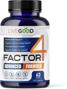 LIVEGOODTM Factor 4, Omega 3 Fish Oil with EPA & DHA, CoQ10 및 Turmeric, Advanced Q10 Coenzyme & CoQ10 보충제, DHA는 심장, 관절 및 면역 지원, 미국에서 만든 60 카운트,