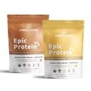 Sprout Living Epic Protein Bundle - 초콜릿 마카 & 바닐라 루쿠마 (20g 유기농 식물 기반 단백질 분말, 채식, 글루텐 무료, 슈퍼 푸드) | 1lb, 12 인분