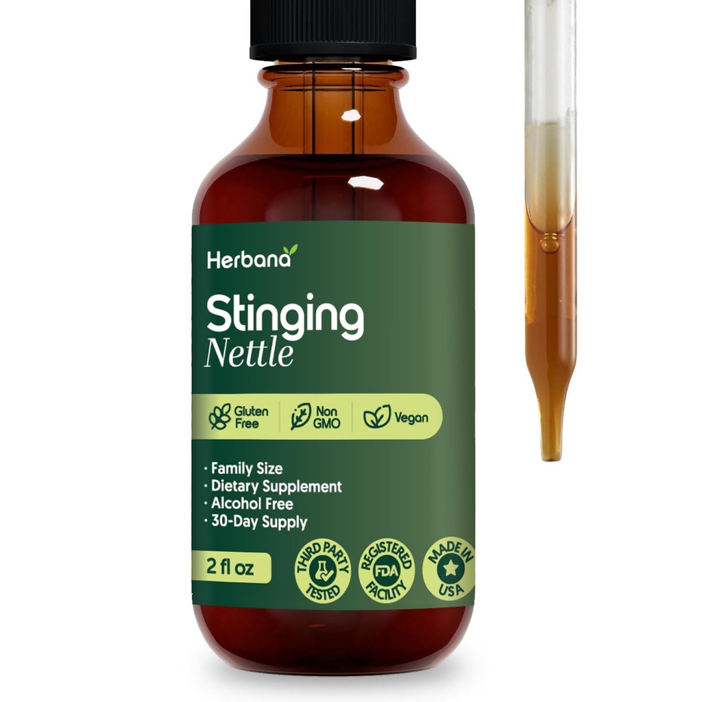 스팅 쐐기풀과 뿌리 2 fl oz 액체 추출물 - 남자와 여자를 위한 자연적인 Urinary & Kidney 지원 - 유기 Urtica Dioica - 높은 Potency 초본 보충교재 - 45 일 공급