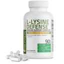 Bronson L-Lysine 방어 면역 지원 Complex 1500 MG L-Lysine 플러스 올리브 리프, 마늘, 비타민 C 및 아연 - 비 GMO, 90 채식 캡슐