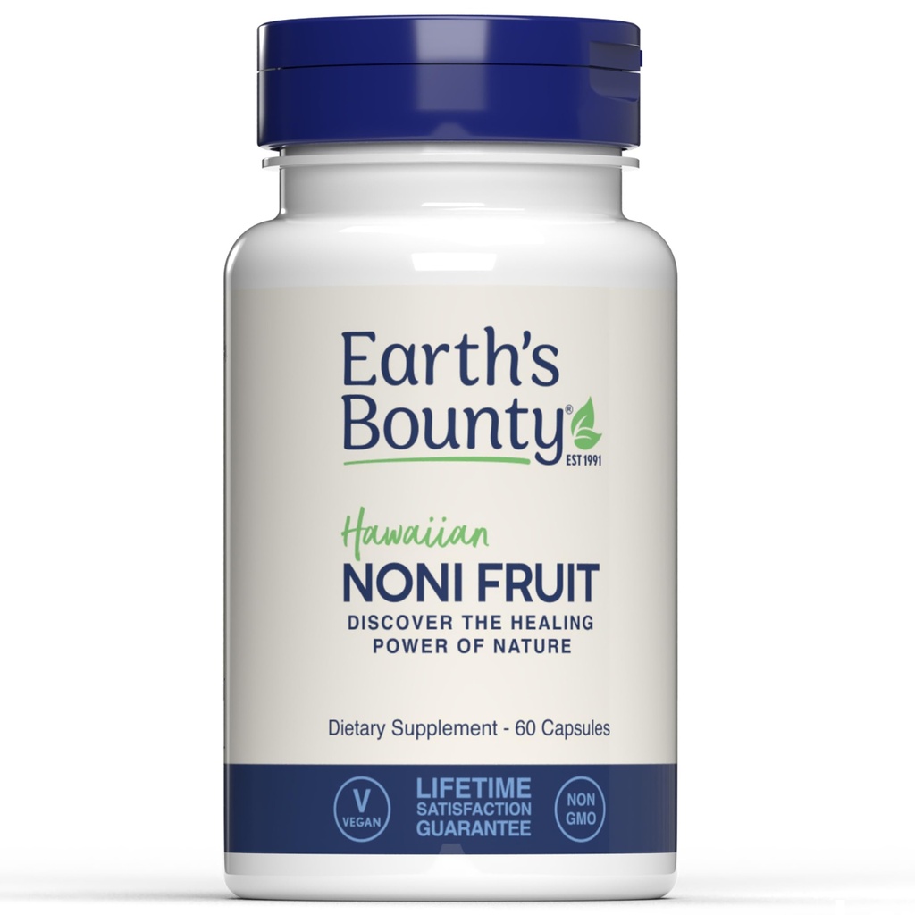 지구의 Bounty Hawaiian Noni 과일 캡슐 - 60 Veggie Caps - 건강한 면역 체계 & 합동 건강 지원 - 100% 자연적인 & 순수한 Noni - 채식주의자