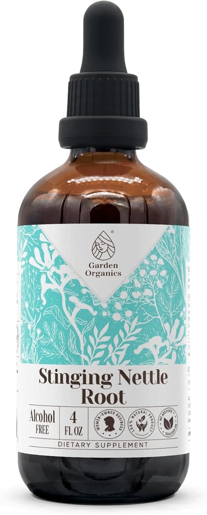 스팅 Nettle Root Alcohol-Free Natural Tincture Extract, 면역 시스템 부스터, 100% (4 fl oz)로 만든 액체 드롭
