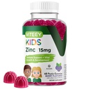 아이 Gummies, 15mg - 면역 지원 - 강력한 천연 산화 방지제, 어린이 아연 비타민 보충 - Vegan, 젤라틴 무료, 글루텐 무료 - 맛있는 체리 맛 거미