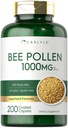Carlyle Bee Pollen Supplement | 1000mg | 200 Caplets | Royal Jelly and Bee Propolis | 남성 및 여성용| 채식주의, 비 GMO, 글루텐 프리