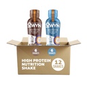 OWYN 만 당신이 높은 단백질 식물 기반 완전한 영양 셰이크, 초콜릿 & 바닐라 다양성 팩, 12 Fl Oz (12 팩)