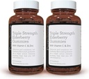 Pureclinica Triple Strength Immune Support - 비타민 C 및 아연 X 180 Gummies (2 병 90) - 최대 6 개월 공급!