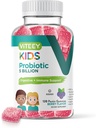 아이를위한 Viteey Probiotic Gummies - 5 억 CFUs - Probiotics Kids Constipation Relief, Natural Immune & Digestive Health Support - 채식주의, 젤라틴 무료, GMO 무료 - 맛있는 베리 맛 거미