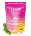 핑크 Stork 유기 후추민트는 아침 시편과 운동 시편 지원, 추가 비타민 B6, 1st Trimester 임신해야 - 30 포장 된 Peppermint 캔디