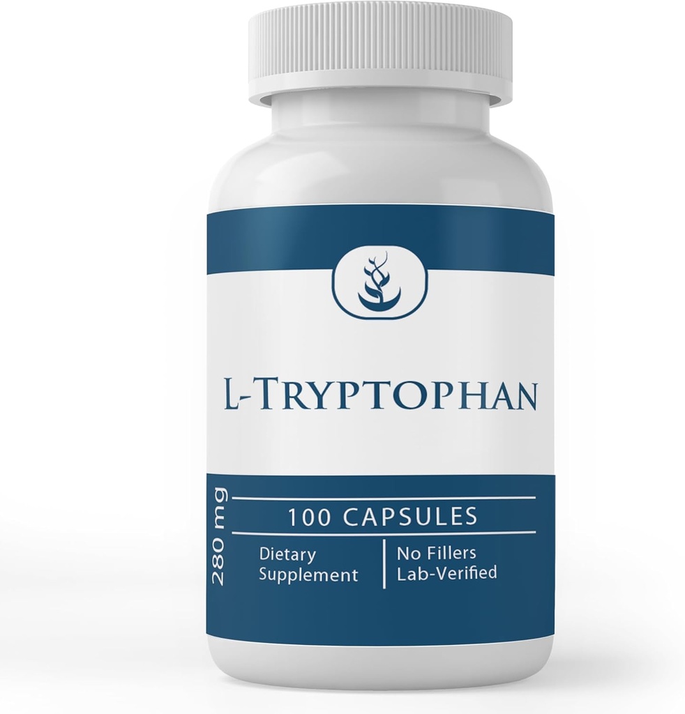 순수한 본래 성분 L-Tryptophan, (100의 캡슐) 항상 순수한, 첨가물 없음 또는 충전물, 실험실 Verified