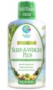 Sleep-A-Weigh Plus | Liquid Sleep Multimineral | 천연 수면, 스트레스 및 체중 감량 보조 | w/Collagen, L-Carnitine, L-Lysine, Tonalin CLA, Apple Cider Vinegar, 5-HTP, 비타민 | 비 GMO | 32 Serv