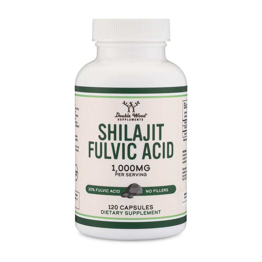 Shilajit 순수한 Himalayan 캡슐 (20% Fulvic 산 보충교재) 봉사 당 확실한 Shilajit 추출물의 1,000mg, 120 조사 (Trace 무기물에서 높은, 충전물 없음) 두 배 나무