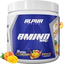 Alpha Supps Amino NRG+ BCAA Amino Energy Recovery Powder - Electrolytes와 Hydration Blend - Men & Women (30 서빙, Peachy Mango)의 최적의 성능 지원을위한 초점 혼합