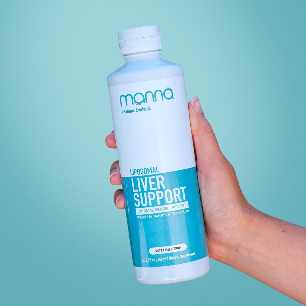 Manna Liposomal Liver Support - Liver Cleanse Detox & Repair - 여성 및 남성을위한 Liver 지원 보조 식품