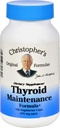 Christopher의 Thyroid 유지 보수 - 485 mg - 100 채식 캡슐