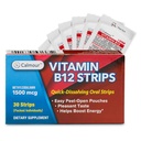 비타민 B12 스트립 30 팩 | 간편한 구두 팽창 식 민트 맛 스트립 | 1500 mcg 스트립 | VIT B12 혀에서 용해 | Methylcobalamin B-12 비타민 공식 | Vegan Friendly & Gluten Free