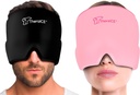 TheraICE Migraine Relief Cap, Soothing Headache 아이스 팩 마스크 제품, 냉각 젤 모자, 얼굴 냉 압착 헤드 랩 텐션, 스트레스 & Hangover