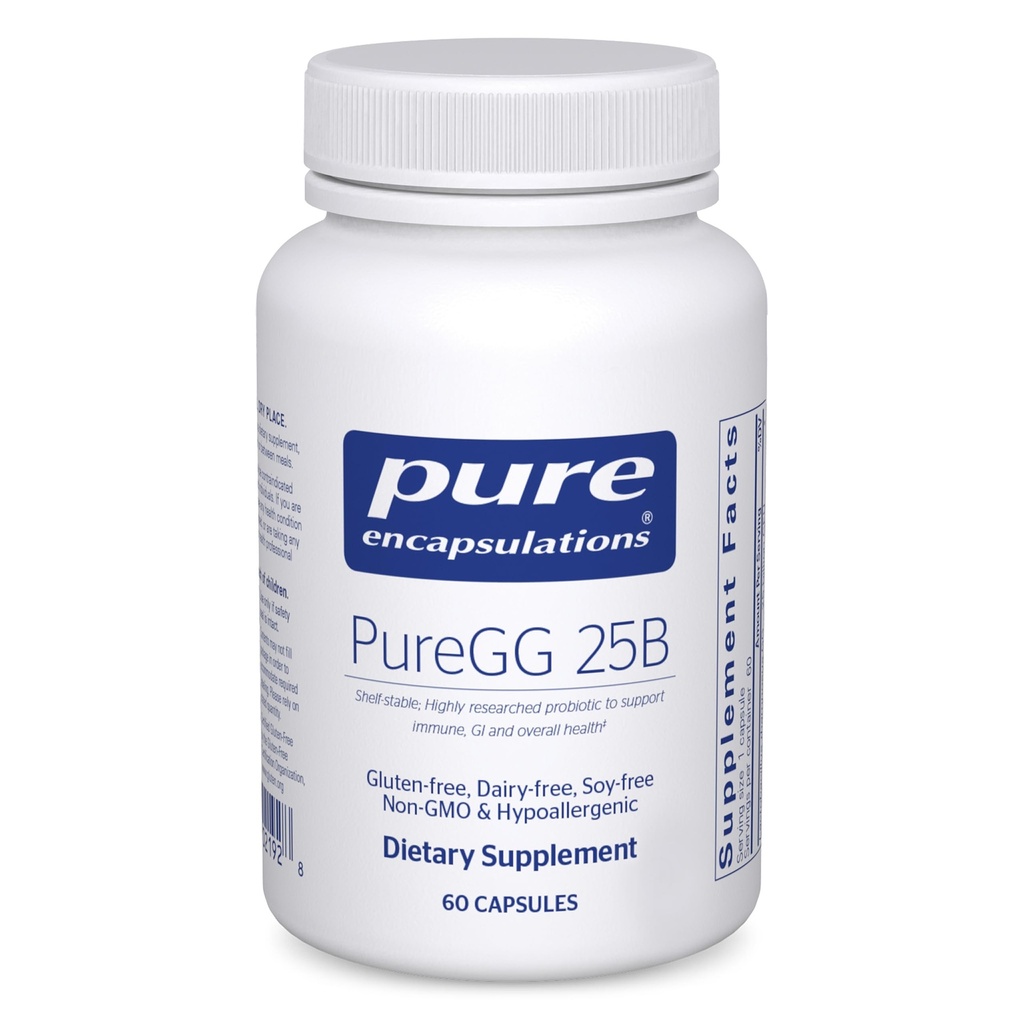 Pure Encapsulations PureGG 25B | GI와 면역력 강화 모든 연령대| 60 캡슐
