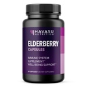 Sambucus Black Elderberry 캡슐 - 성인을위한 면역 지원 보충 - 전반적인 웰빙에 대한 서빙 당 400mg - 채식주의 친화적 인, 비 GMO, Unflavored - 60 개, 2 개월 공급