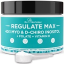 MAX Myo-Inositol & D-Chiro Inositol 보충교재 분말 비타민 D & Folate PCOS 영양 지원, 호르몬 균형 & 불임 지원, unflavored 60의 서빙을 가진 여자를 위한 통제하십시오