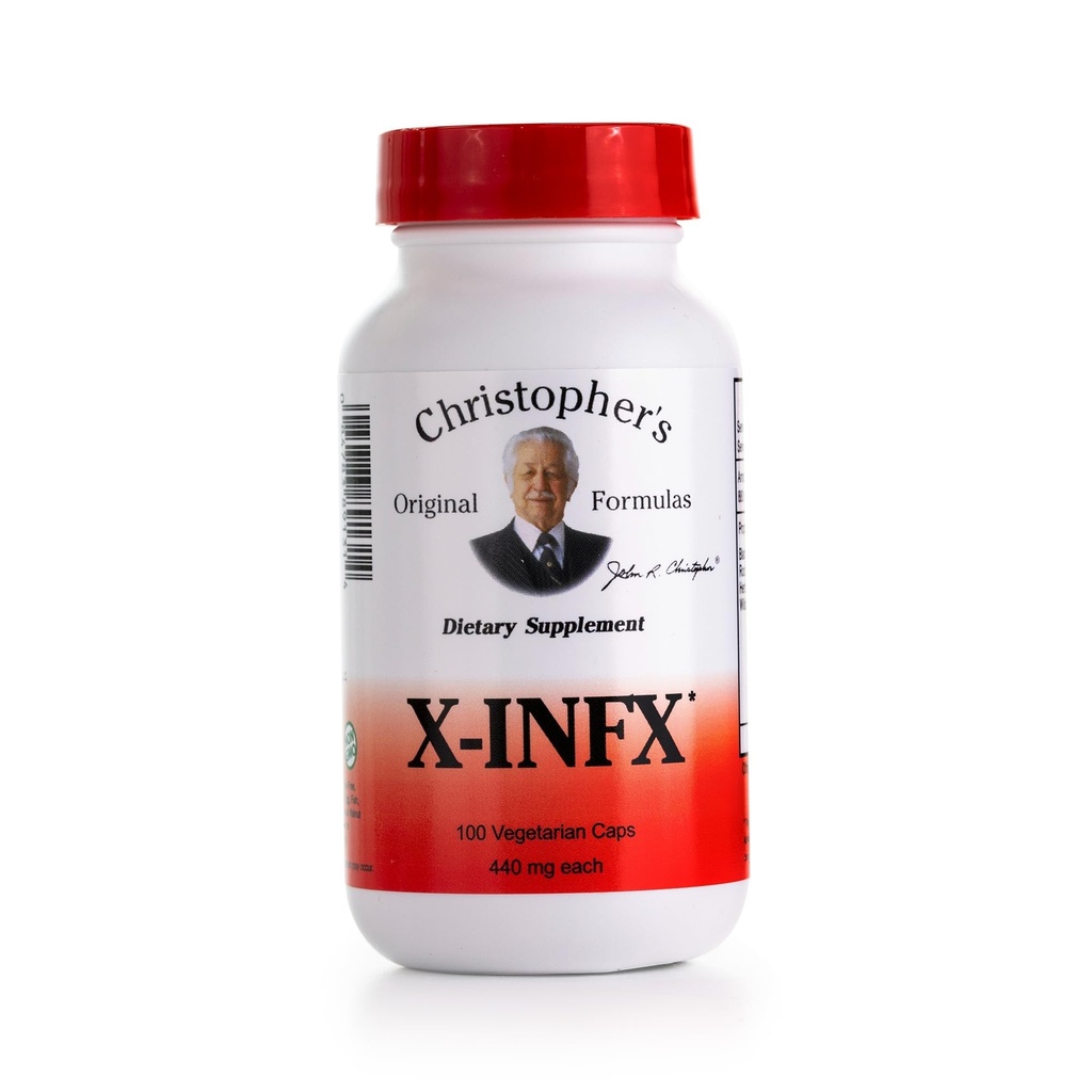 Christopher의 Original Formulas X-INFX 공식, 천연 면역 지원, 100 모자