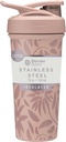 BlenderBottle Strada 플립 셰이커 컵은 철사 Whisk, 25 Ounce, 브라운 꽃과 스테인리스 물병을 격리했습니다