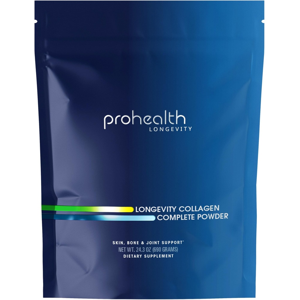 ProHealth Longevity 교원질 펩티드 분말 - 40 이상 사람들을 위해. 20g 다 교원질. 2g Pro-Collagen. Hyaluronic 산. 유형 I, II, III, V, 합동을 위한 X, 뼈, 머리, 피부, 근육, Gut - 30의 서빙