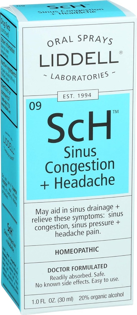 Liddell Homeopathic Sinus Congestion 및 두통 스프레이, 1 유체 Ounce
