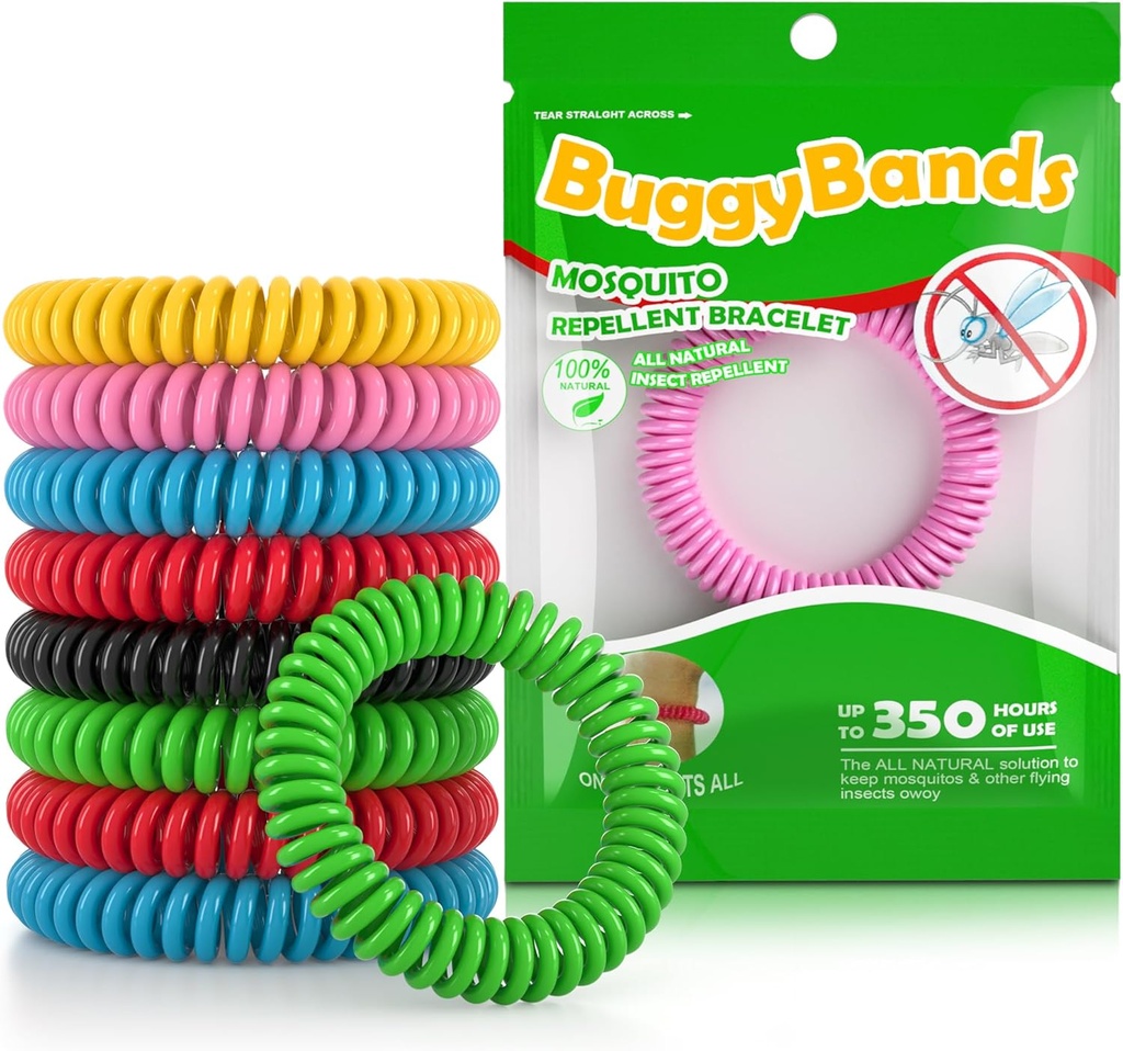 48 팩 Mosquito Repellent 팔찌, 개별적으로 포장, DEET 무료, 자연 및 방수 밴드