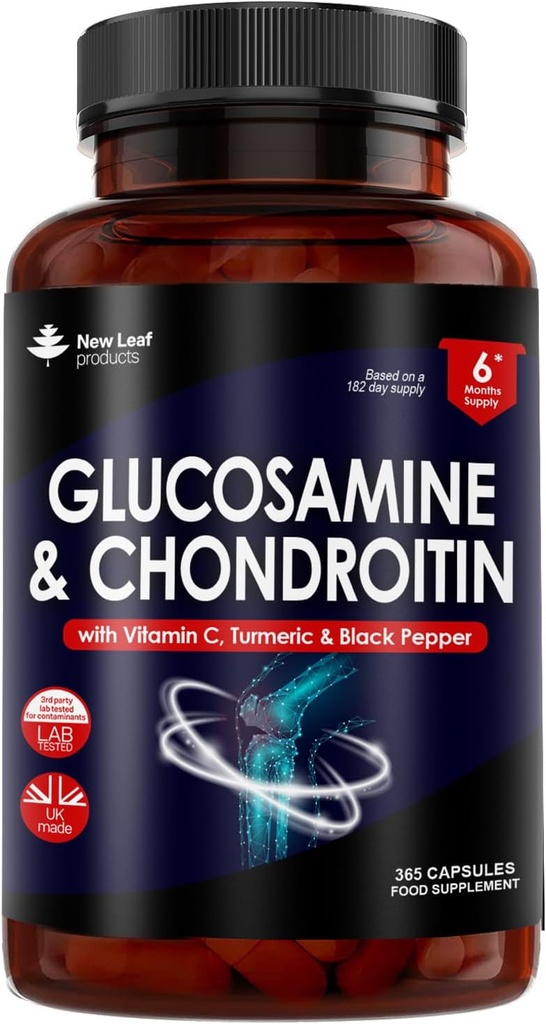 Glucosamine 및 Chondroitin 고강도 - MSM (365 정제) 비타민 C, 글루코사민 황산염 Chondroitin 황산염 글루텐 자유로운, GMP, 365 음식 보충교재 정제로 풍부하게 한 여분 흡수성