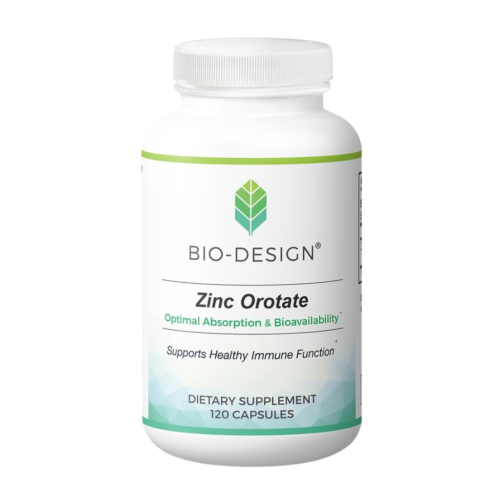 아연 Orotate - Bioavailable Chelated 미네랄 보충 - 캡슐 지원 면역 및 대사 건강 당 20mg - Vegan Friendly - 120 캡슐