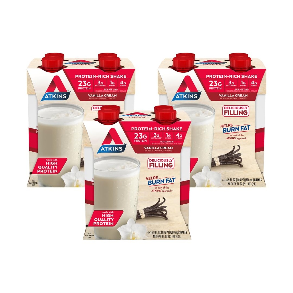 호박 바닐라 크림 식사 크기 단백질 셰이크, 23g 단백질, 낮은 글리세라이드, 3g Carb, 1g 설탕, 친절한 Keto