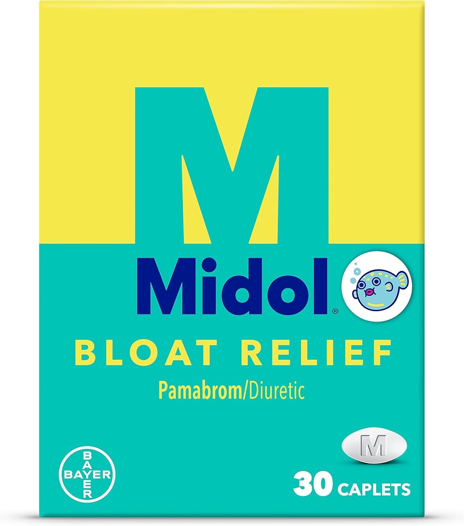 Midol Bloat 구호, Pamabrom, 30 카운트 캡릿