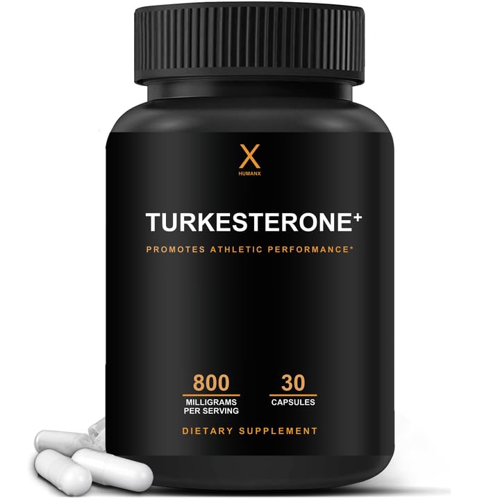 HUMANX Turkesterone+ 800mg - 근육 발달 & 동적인 운동 성과 - 자연적인 신진 대사 - 비 GMO, Vegan - Turkesterone 보충교재를 위한 시험된 미국 제3자 (Ecdysterone에 Similar)