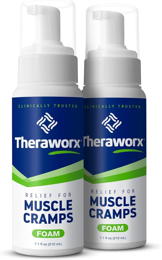 근육 Cramps 거품 빠른 행동 근육 Spasm, 마그네슘 황산염을 가진 다리 Soreness - 7.1 oz - 2 조사를 위한 Theraworx 기복