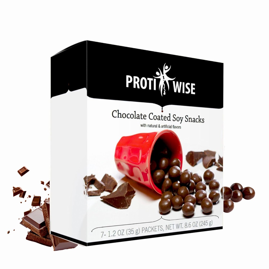 ProtiWise High Protein 15g Soy Snack | 초콜렛 | 7/상자 | 체중 감량, KETO Diet Friendly, Hunger Control Snack | 저지방, 저 칼로리, 낮은 설탕