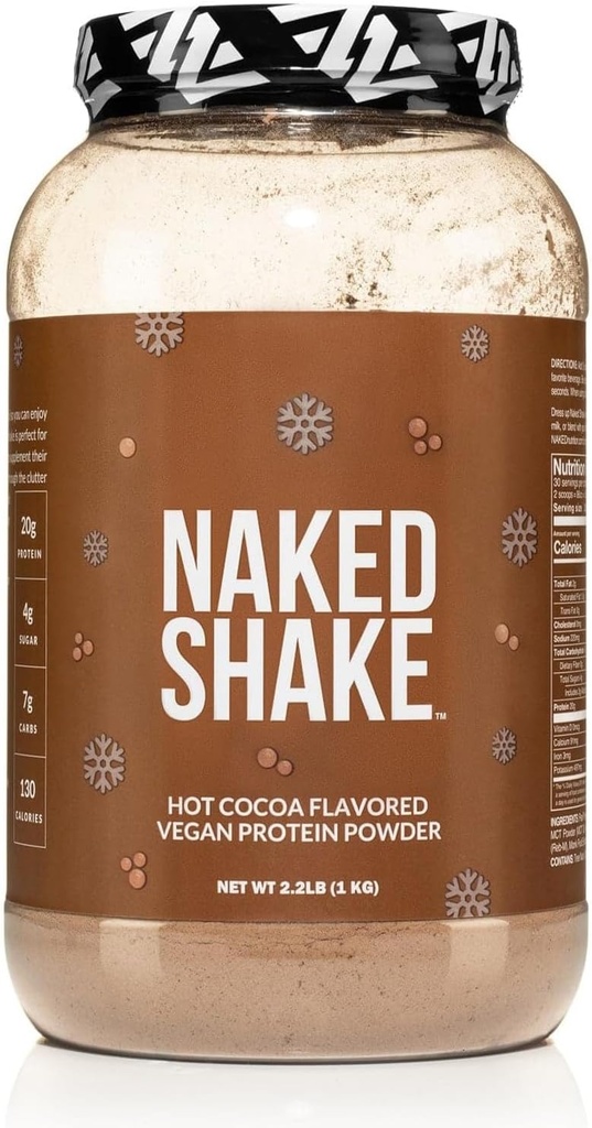 벌거 벗은 Shake - 뜨거운 코코아 단백질 Shake - 식물 Mct 기름을 가진 근거한 단백질 분말 - 글루텐 자유로운, 간결 자유로운, Gmos 또는 인공 감미료 없음 - 30의 서빙