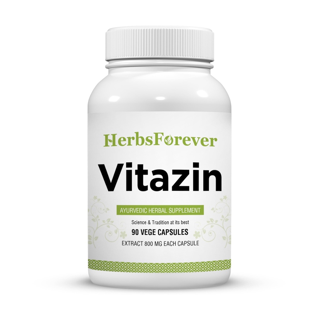 Herbsforever Vitazin 캡슐 Ayurvedic 초본 보충교재 지원 에너지 & 성과는 육체 적이고 및 정신적인 힘 90 Vege 캡슐 800 Mg를 각각 제공합니다