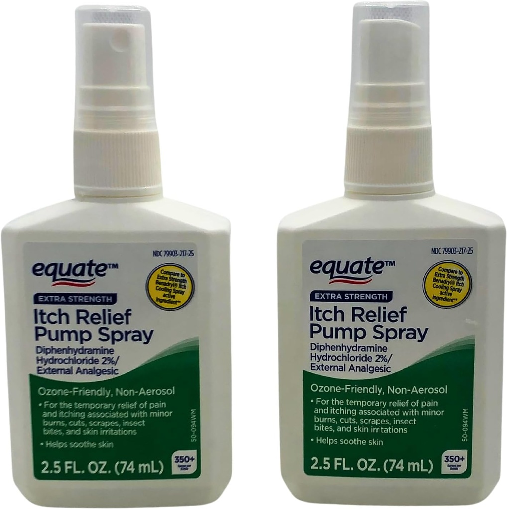 Equate 여분 힘 이발 기복 펌프 살포 - 2.5 oz, (2 팩)