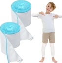 2 Rolls Eczema 3.54"를 위한 젖은 포장 붕대 x 1.97 성인 아이 (파란색)를 위한 Eczema 처리를 위한 젖은 포장 치료
