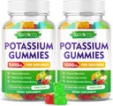 칼륨 구연산염 Gummies 1000mg의 성인 여성 & 남자를 위한 높은 Potency 칼륨 보충교재 Gummies, 지원 다리 크림 & 근육 건강, 설탕 자유로운, 혼합 과일 풍미, 120 조사