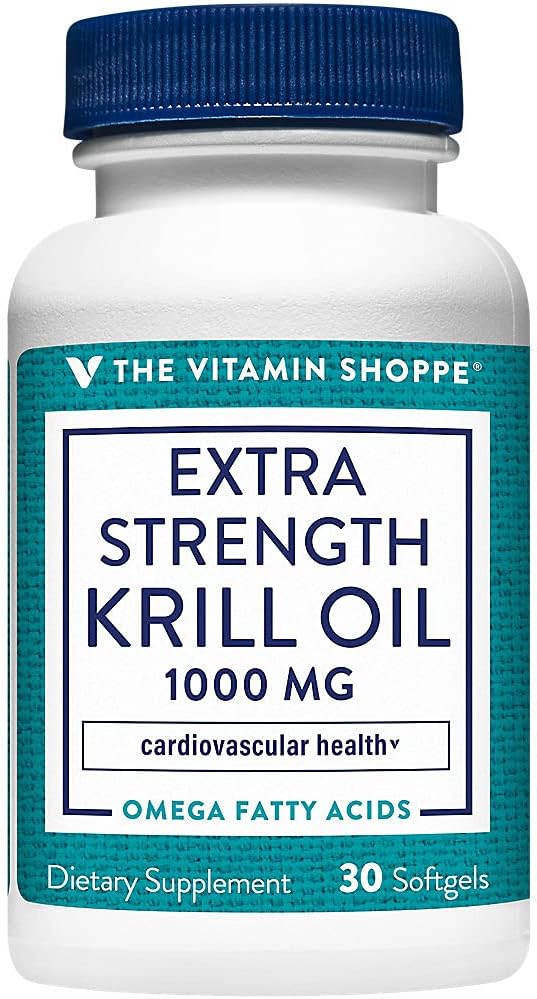 비타민 Shoppe Extra Strength Krill Oil - MSC 인증 지속 가능 - 1,000 MG (30 Softgels)